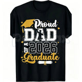 Class of 2026 Graduate "Proud Mom" T-Shirt – Senior 2025-2026 Graduation Design, Premium 100% Cotton Unisex Milestone Top, Soft Lived-In Heavyweight High School & College Fan Shirt, Made in USA