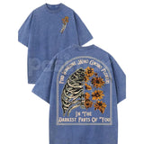 Find Someone Who Grows Flowers Sunflower T-Shirt – Street Style Washed Graphic Tee, Lightweight Retro Cotton Floral Top