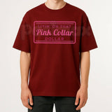 "Pink Collar Dollar" Western Graphic T-Shirt – Retro Marquee Sign Hot Pink Tee, Premium 100% Cotton Desert Rodeo Top, Soft Lived-In Heavyweight Cowgirl Hustle Shirt, Made in USA
