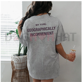 Long Distance Heartache Graphic Tee - Funny Geographically Inconvenient Relationship Pure Cotton Unisex Shirt