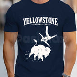 Yellowstone National Park Meme Shirt – Dont Pet The Fluffy Cow Graphic Tee, Funny Bison Warning Signs Unisex Cotton Outdoorsy Shirt