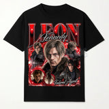 Leon S. Kennedy "Requiem" Bootleg T-Shirt - 2026 Resident Evil Character Graphic Tee, Premium 100% Cotton Survival Horror Top, Vintage Style Leon Kennedy Streetwear, Aesthetic Gaming Fan Gift, Durable Lived-In Unisex Gamer Apparel