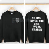 Work Harder Skull Shirt – Gritty Relentless Grinder Hoodie & Streetwear Men's Father's Day Sweatshirt