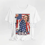 Jack Hughes Team USA Hockey Fan T-Shirt - Olympic USA Graphic Tee, Premium Heavyweight 100% Cotton Hockey Top, American Playmaker Fan Apparel, Winter Games 2026 Commemorative Shirt, USA Hockey Jersey Inspired Tee