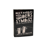 Rectangles With Numbers and Symbols and Just A Few Letters on Them