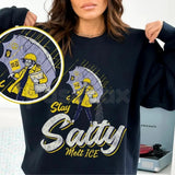 Stay Salty Anti ICE Crewneck | Protest Sweatshirt | Pro Democracy Top | Human Rights Activist Jumper | Social Justice Graphic Pullover | Immigration Reform Support Shirt | Resistance Apparel