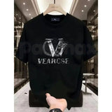 "Vearcse" Luxury Motif T-Shirt – Italian-Inspired Baroque Graphic Tee, Remastered Heavy Cotton Designer Style Top, Soft Lived-In Heavyweight Opulent Fashion Shirt, Made in USA