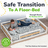 Full-Size Montessori Floor Bed with Strong Slatted Frame