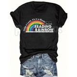 "Take A Look, It's A Book!" Reading Rainbow Tee – Retro 80s/90s Nostalgia Graphic Shirt, Premium 100% Cotton Teacher & Librarian Gift, Vintage Educational Media Apparel, Made in USA