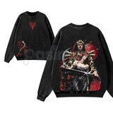 Red Rising The Reaper of Mars T-Shirt – Darrow O'Lykos Oversized Graphic Tee, Lightweight Washed Cotton Sci-Fi Streetwear