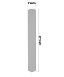 3"W Solid Wood Hover Plank Corner/Wall Accent Light Plug-In Almond Finish by Home Concept