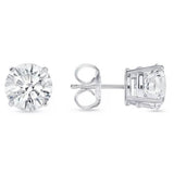 4 Ct Round Cut FL/D Lab Created White Sapphire Stud Earrings 14K White Gold
