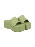 Shoetopia Women & Girls Retro Style Platform Heels,Green,6,B0BNNQ7CLY