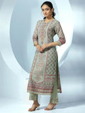 Libas Women'S Linen Kurta Set (48865_Grey