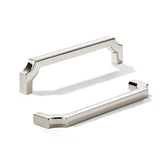 khtumeware 2-Pack 6 Inch Square Polished Nickel Cabinet Pulls, Solid Zinc Alloy Heavy-Duty Handles for Kitchen/Bathroom Cabinets