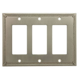 Cosmas 44095-SN Satin Nickel Triple GFI/Decora Rocker Wall Switch Plate Switchplate Cover