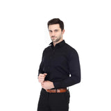 Xjarvis Ozark Cotton Solid Slim Fit Casual Shirt For Men With Pocket & Long Sleeve Button Down Shirt Collared Casual Formal Shirt With 100% Cotton Size 2Xl Pack Of 1 (Black),Black,2,B0CZTMKLD1