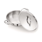 Home Needs Triply Kadai with Stainless Steel Lid Size 20