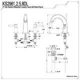 Kingston Brass Ks2965Dl Concord Widespread Lavatory Faucet, 7-Inch Spout Reach, Oil Rubbed Bronze