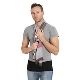 Fabseasons Cotton Unisex Grey Printed Scarf, Scarves, Stoles And Shawl