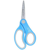 Soft Handle 5 Scissors, Pointed, Colors Vary, Pack of 12
