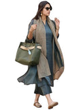 Anni Designer Women'S Rayon Blend Solid Straight Kurta With Pant & Dupatta (Raja Saab Grey-Vks11_M_Grey_Medium),Grey,M