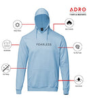 Adro Fearless Printed Hoodie/Sweatshirt For Men (H22-M-Frl-Sk_Skyblue_2Xl)
