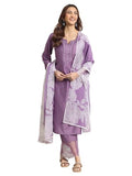 Libas Women'S Silk Blend Kurta Set (49399_Purple_S)