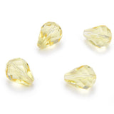 50pcs Adabele Austrian 10mm Faceted Teardrop Crystal Beads Jonquil Yellow Compatible with 5500 Swarovski Crystals Preciosa