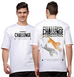 ADRO Oversize T Shirt for Men | Drop Shoulder T Shirt | Mens Oversize T-Shirt | 220 GSM Cotton Oversize Tshirt | Trendy Front and Back Printed T Shirt|OVR24-L1-CHL-WH-S White,White