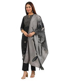 Libas Women'S Silk Blend Abstract Kurta Set (400483_Black_M)