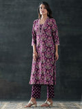 Libas Women'S Cotton Kurta Set (400703_Burgundy