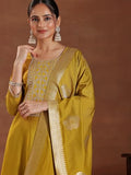 Libas Women'S Silk Blend Kurta Set (274190R Mustard Xl