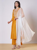 Gosriki Women'S Rayon Viscose Anarkali Embroidered Kurta With Pant & Dupatta (Gobari Yellow-Gs_S_Yellow_Small),Yellow,,B0DTK74MZN