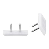 uxcell Furniture Feet Nail Plastic Glide Nails Square Chair Table Leg Protector Pads 31mm x 12mm White 20pcs