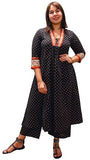Anni Designer Women'S Rayon Blend Floral Regular Kurta With Pant (Karidos Clrs-Vks01_Black,Black,5XL