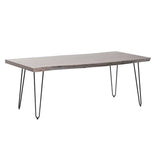 Jofran Nature'S Edge 50 Modern Solid Wood Live Edge Coffee Table, Slate