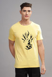 Adro Men'S Solid Regular Fit T-Shirt (Rn24-Gok-Ly_Light Yellow