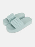 Ortho Joy Eva Sliders For Women || Waterproof & Everyday Flip Flops For Ladies || Slippers With Cushion Foot Bed || Anti-Slip Sole || Sweat Free || Super Flexible,Light Blue,6,B0DQTQ2XD4