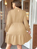 Leriya Fashion Poly Cotton Above The Knee Western Dress For Women (Lf-W.Dress-Wd1254_Beige,BeigeApparel,S