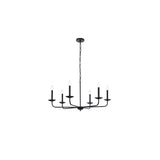 Living District Cohen 6-Light Mid-Century Style Metal Pendant In Black Finish