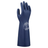 SHOWA CN741 Biodegradable Nitrile Chemical Resistant Safety Glove, Unlined, Food Safe, 15 Mil Thick, 15 Length, Medium (12 Pair
