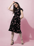 OOMPH! Women's Western & Fusion wear Western Dresses for Women Black - md505,Black