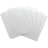 Business Source 32375 Binder Pockets, Poly, Letter, 81/2Inch x11Inch , 5/PK, Clear