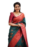 Shiv Textiles Womens Banarasi Silk Saree With Blouse Perfect For Every Occasion Rama Rama10 6.1Meter