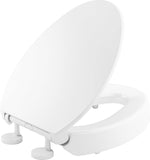 KOHLER 258750 Hyten Elevated QuietClose Elongated Toilet Seat, Contoured Seat with GripTight Bumpers, QuickAttach Hardware,