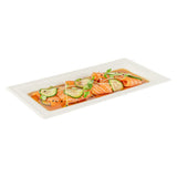 Restaurantware Sugarcane Plates 100 Count 10 x 5.1 Inches Bagasse Sugarcane Plates Durable Grease-Resistant Rectangular White Mi