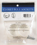 John Sterling Pole Sockets 11/4 Plastic White Plastic 13/8 Dia.