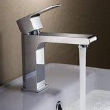 Fresca Fft9151Bn Allaro Single Hole Mount Bathroom Vanity Faucet, Brushed Nickel