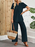 Toplot Casual Wear Pant Top Set || Fancy Co-Ord Set ||Coord Sets For Women (Pop-Coord-5250-Teal-S),Teal,,B0F1YQ851Q